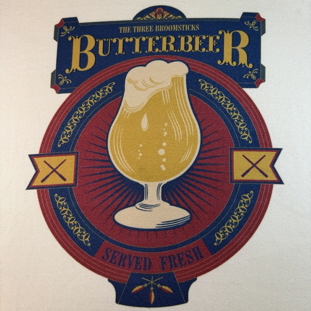 Brief‎ Insanity Harry Potter Butterbeer Shirt Mens M Three Broomsticks Cream Tan